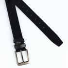 Ремень мужской, ширина 3,5 см, винт, пряжка металл, цвет чёрный - фото 25516048