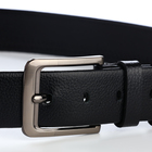 Ремень мужской, ширина 3,5 см, винт, пряжка металл, цвет чёрный - фото 25516051