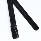 Ремень мужской, ширина 3,5 см, пряжка автомат, цвет чёрный - фото 25516054