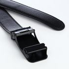 Ремень мужской, ширина 3,5 см, пряжка автомат, цвет чёрный - фото 25516055