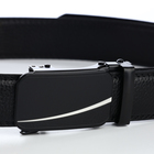 Ремень мужской, ширина 3,5 см, пряжка автомат, цвет чёрный - фото 25516057