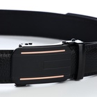 Ремень мужской, ширина 3.5 см, пряжка автомат, чёрный - Фото 6