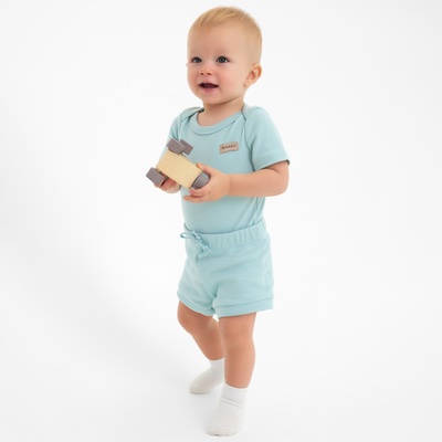 Костюм детский (боди, шорты) MINAKU, рост 62-68 см, ментол