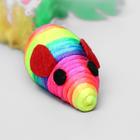 Мышь, 5 см, с перьями, разноцветная - Фото 5