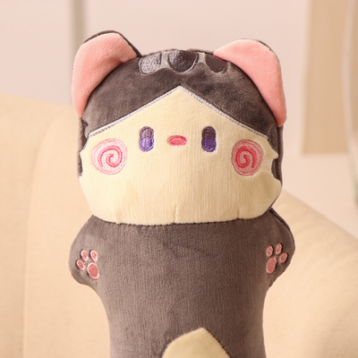 Мягкая игрушка «Кот-батон», 50 см, цвет серый