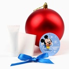 Набор для творчества: новогодний шар с отпечатком ручки Микки Маус, красный - Фото 2