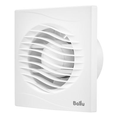 Вентилятор вытяжной Ballu BAF-AR 100, d=100 мм, 12 Вт, 110 м3/час, 31 дБ, белый