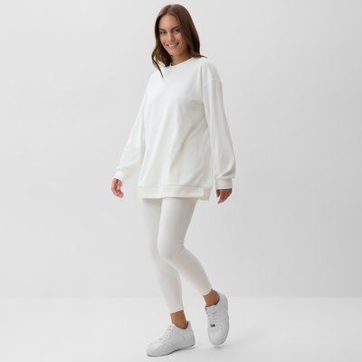 Костюм женский (свитшот, леггинсы) KAFTAN Plushy, размер 48-50, белый