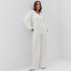 Костюм женский (толстовка и брюки) KAFTAN Plushy р. 40-42, белый 10610199 - фото 13890732