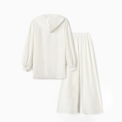 Костюм женский (толстовка, брюки) KAFTAN Plushy, размер 48-50, белый