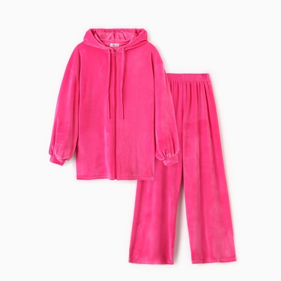 Костюм женский (толстовка, брюки) KAFTAN Plushy, размер 40-42, фуксия