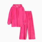 Костюм женский (толстовка и брюки) KAFTAN Plushy р. 44-46, фуксия 10610209 - фото 13290920