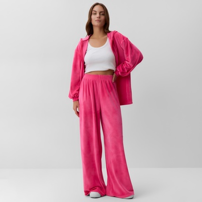 Костюм женский (толстовка, брюки) KAFTAN Plushy, размер 52-54, фуксия