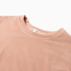 Костюм женский (футболка и шорты) KAFTAN Plushy р. 52-54, бежевый - Фото 7
