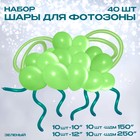 Набор воздушных шаров для оформления фотозоны «Зелёный», 40 шт. - фото 309030621