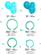 Воздушные шары латексные, набор «Тёмный бирюзовый», 60 шт. - Фото 2