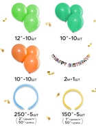 Воздушные шары латексные, набор «С днем рождения. Зверята»: 40 шаров + гирлянда - Фото 2