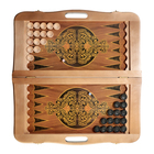 Нарды деревянные большие, 55×55 см, кожа, удав, с ручкой - Фото 2