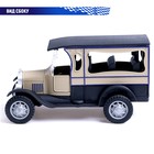 Машинка металлическая «Ретро», инерционная, 1:32, открываются двери, цвет бежевый - Фото 4