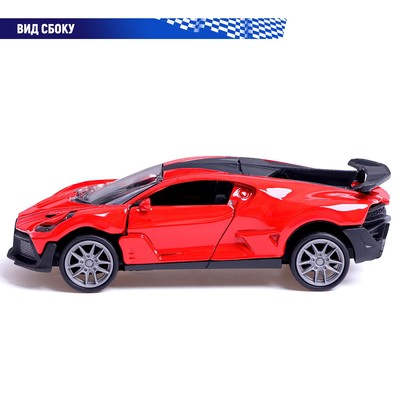 Машина металлическая «Купе», 1:36, инерционная, открываются двери, цвет красный