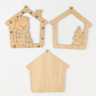 Ёлочная подвеска из дерева своими руками на новый год «Мишка», набор для творчества - Фото 4