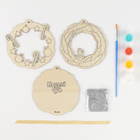 Ёлочная подвеска из дерева своими руками на новый год «Венок», набор для творчества - Фото 3