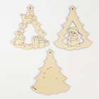 Ёлочная подвеска из дерева своими руками на новый год «Ёлка», набор для творчества - Фото 4