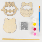 Ёлочная подвеска из дерева своими руками на новый год «Шар», набор для творчества - Фото 3