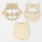 Ёлочная подвеска из дерева своими руками на новый год «Шар», набор для творчества - Фото 4