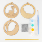 Ёлочная подвеска из дерева своими руками на новый год «Олень», набор для творчества - Фото 3