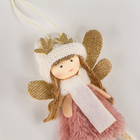 Ёлочное украшение кукла «Фея», в шапке с шарфом - Фото 4