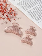 Крабики для волос «Флориана», набор 3 шт., мешочек, 6.5 и 4 см, розовые 10454856