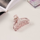 Крабик для волос «Флориана», набор 3 шт., дуга форма, 6.5 и 4 см, розовый (комплект 6 шт) - фото 51904962