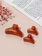 Краб для волос "Флориана" (набор 3 шт) дуга, 6,5 и 4 см, коричневый (6 шт) - фото 809121996