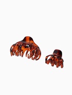 Крабики для волос «Флориана», набор 3 шт., объём, 6.5 и 3.5 см, тёмно-коричневые 10454866