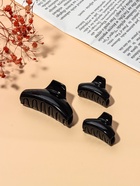 Крабик для волос «Флориана», набор 3 шт., дуга, 6.5 и 4 см, чёрный (комплект 6 шт) - фото 51904990