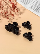 Крабик для волос «Флориана», набор 3 шт., цветы, 6.5 и 4 см, чёрный (комплект 6 шт) - фото 51904993