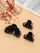 Крабики для волос «Флориана», набор 3 шт., объём, 6.5 и 3.5 см, чёрные 10454871