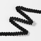 Тесьма декоративная шанель 12мм*10±1м чёрный АУ - Фото 1
