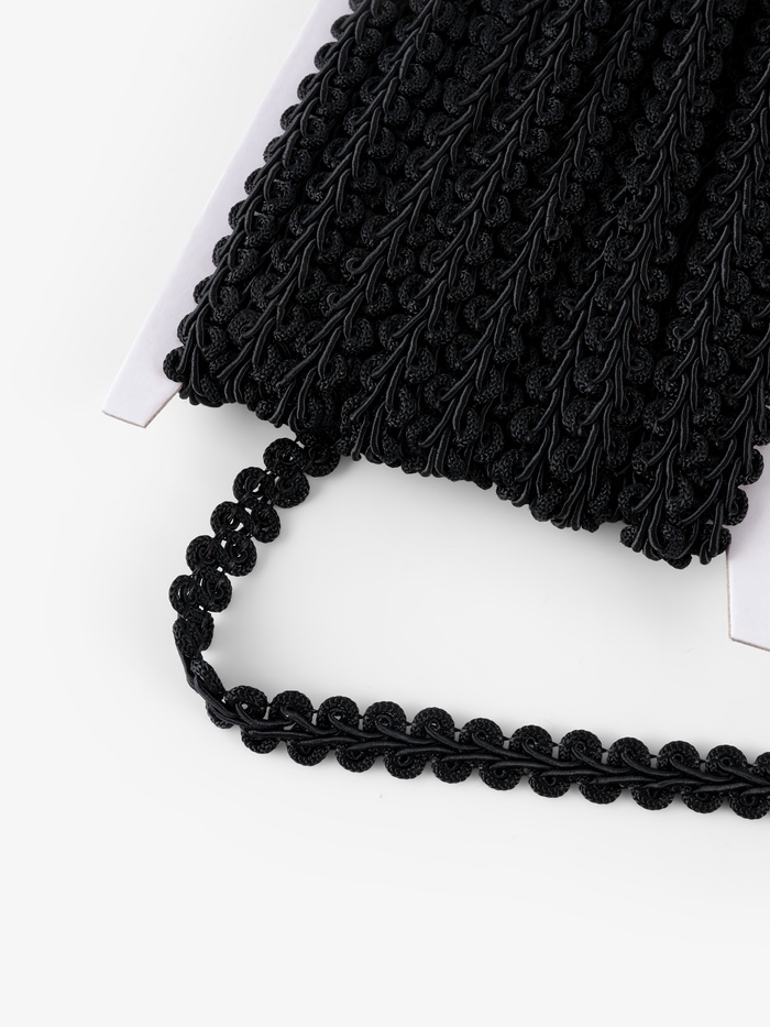 Тесьма декоративная «Шанель», 12 мм, 10±1 м, чёрная - Фото 1