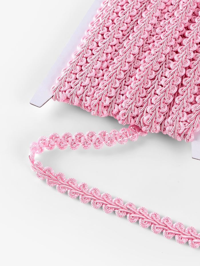 Тесьма декоративная «Шанель», 12 мм, 10±1 м, розовая - Фото 1