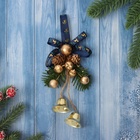 Украшение новогоднее «Зимнее волшебство. Очарование», 13×7 см, с колокольчиками и шишками - Фото 1