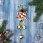 Украшение ёлочное «Зимнее волшебство. Настроение», новогоднее, 23×8 см, в виде венка, золотистое - Фото 1