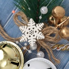 Украшение ёлочное «Зимнее волшебство. Настроение», новогоднее, 13×8 см, в виде венка - Фото 3