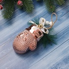 Ёлочная игрушка «Рукавичка с ягодками» 12×6.5 см, розовый - Фото 2