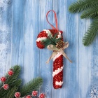 Ёлочная игрушка «Новогодний леденец» 18×7.5 см, красно-белый - Фото 1