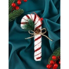 Ёлочная игрушка «Новогодний леденец» 17×7.5 см, бело-красный - Фото 2