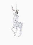 Ёлочная игрушка «Зимнее волшебство. Олень рога блеск», 13.5×8, прозрачный - фото 7634653