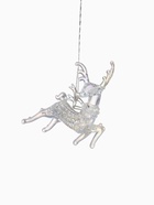 Ёлочная игрушка «Зимнее волшебство. Олень резной», 10.5×12 см, прозрачный перламутр 10499914