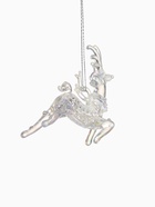 Ёлочная игрушка «Зимнее волшебство. Олень резной», 10.5×12 см, прозрачный перламутр 10499914